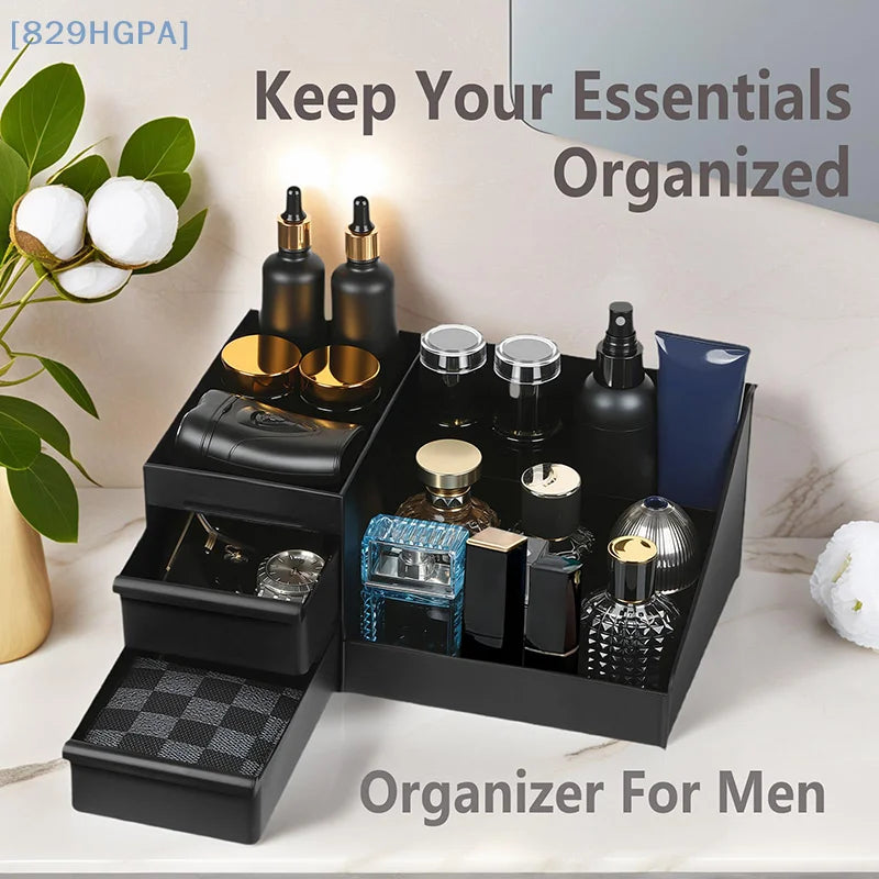 Cologne Organizer For Men, Cologne Holder For Dresser, Perfume Stand, Bathroom Countertop Organizer With Drawers