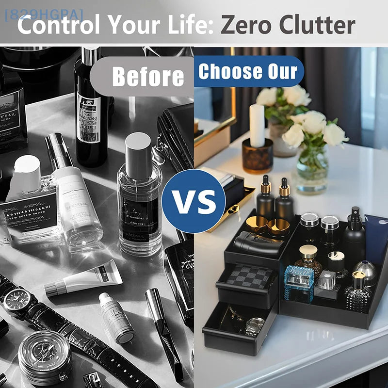 Cologne Organizer For Men, Cologne Holder For Dresser, Perfume Stand, Bathroom Countertop Organizer With Drawers