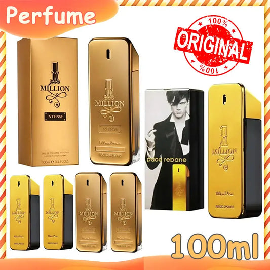 100ml Original Million Gold Hombre Perfume Lasting Strong Masculine Men Taste Strong Spicy Pheromone Cologne Body Spray Cologne